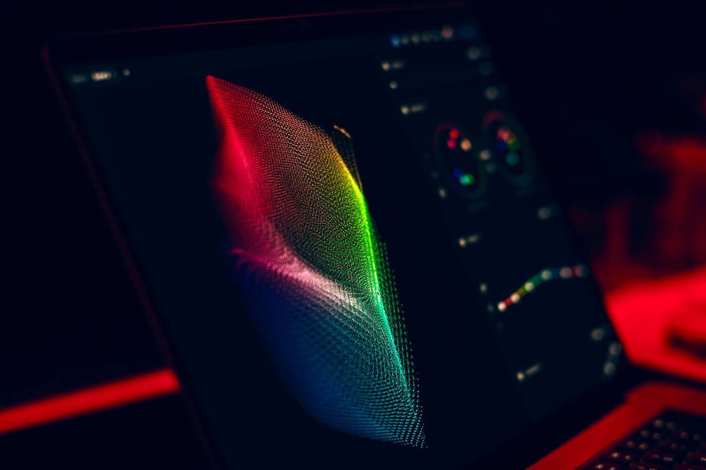 A data visualisation on a laptop screen